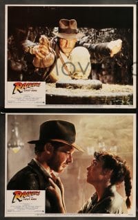 1w339 RAIDERS OF THE LOST ARK 8 LCs '81 Harrison Ford, George Lucas & Steven Spielberg classic!