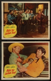 1w772 RIDIN' THE OUTLAW TRAIL 3 LCs '51 images of Durango Kid Charles Starrett & Smiley Burnette!