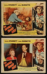 1w774 ROUGH TOUGH WEST 3 LCs '52 Charles Starrett as Durango Kid & Smiley Burnette at their best!
