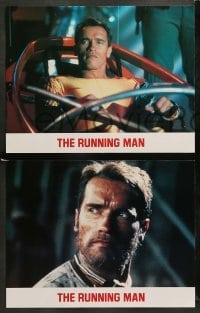 1w361 RUNNING MAN 8 int'l LCs '87 different images of Arnold Schwarzenegger, host Richard Dawson!