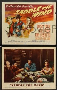 1w363 SADDLE THE WIND 8 LCs '57 cowboy John Cassavetes, Robert Taylor & Julie London!