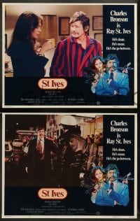 1w398 ST. IVES 8 int'l LCs '76 cool images & border art of Charles Bronson & sexy Jacqueline Bisset
