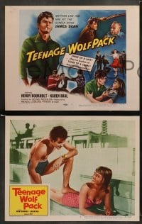 1w419 TEENAGE WOLF PACK 8 LCs '57 Horst Buchholz, out of control German teens!