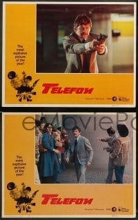 1w420 TELEFON 8 int'l LCs '77 Lee Remick, Pleasance, they'll do anything to stop Charles Bronson!