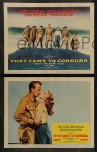1w431 THEY CAME TO CORDURA 8 LCs '59 Gary Cooper, Rita Hayworth, Van Heflin, Mexican Revolution!