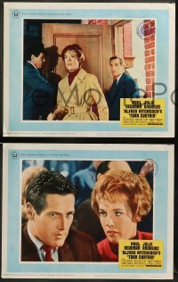 1w445 TORN CURTAIN 8 LCs '66 Paul Newman, Julie Andrews, mystery directed by Alfred Hitchcock!