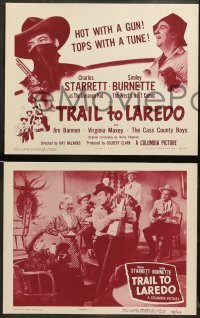 1w447 TRAIL TO LAREDO 8 LCs '48 Charles Starrett as The Durango Kid with Smiley Burnette!