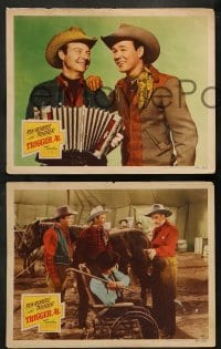 1w793 TRIGGER JR. 3 LCs '50 singing Roy Rogers, The Riders of the Purple Sage!