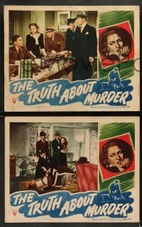 1w795 TRUTH ABOUT MURDER 3 LCs '46 Bonita Granville, Morgan Conway, Ralph Dunn & Edward Norris!