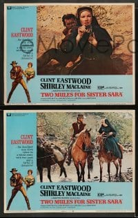 1w692 TWO MULES FOR SISTER SARA 4 LCs '70 gunslinger Clint Eastwood & nun Shirley MacLaine!