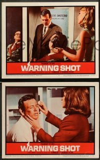 1w467 WARNING SHOT 8 LCs '66 David Janssen, Joan Collins, Lillian Gish, directed by Buzz Kulik!