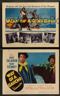 1w469 WAY OF A GAUCHO 8 LCs '52 Gene Tierney & Rory Calhoun, Richard Boone, Jacques Tourneur!
