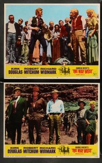 1w470 WAY WEST 8 LCs '67 Kirk Douglas, Robert Mitchum, Richard Widmark, frontier justice!