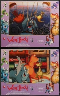 1w473 WE'RE BACK!: A DINOSAUR'S STORY 8 LCs '93 cool images of prehistoric cartoon creatures!