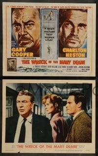 1w480 WRECK OF THE MARY DEARE 8 LCs '59 Gary Cooper, Charlton Heston, directed by Michael Anderson!