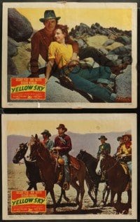 1w700 YELLOW SKY 4 LCs '48 cowboys Gregory Peck & Richard Widmark, Anne Baxter, William Wellman!