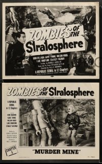 1w706 ZOMBIES OF THE STRATOSPHERE 4 chapter 6 LCs '52 Nimoy on TC and one scene card, Murder Mine!
