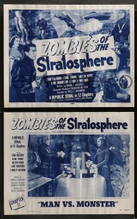 1w701 ZOMBIES OF THE STRATOSPHERE 4 chapter 11 LCs '52 Nimoy on TC & two others, Man vs. Monster!