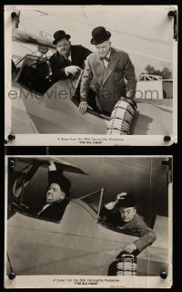 1x927 BIG NOISE 2 8x10 stills '44 cool different border art of Stan Laurel & Oliver Hardy!