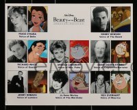 1x118 BEAUTY & THE BEAST 5 color 8x10 stills R02 Walt Disney cartoon classic, art of cast in rose!
