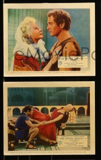 1x079 SILVER CHALICE 8 color English FOH LCs '55 Pier Angeli, Mayo & Paul Newman in his first movie