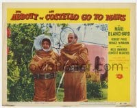 1y089 ABBOTT & COSTELLO GO TO MARS LC #6 '53 c/u of wacky astronauts Bud & Lou in space suits!