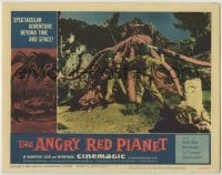 1y187 ANGRY RED PLANET LC #4 '60 great close up of astronauts attacked by monster tentacles!