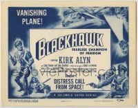 1y079 BLACKHAWK chapter 1 TC '52 Kirk Alyn, D.C. comic book serial, Distress Call From Space!
