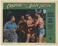 1y094 CREATURE FROM THE BLACK LAGOON LC #3 '54 barechested divers Richard Carlson & Denning!