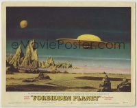 1y122 FORBIDDEN PLANET LC #8 '56 classic special effects image of spaceship hovering over Altair-4!
