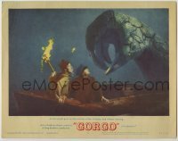 1y198 GORGO LC #3 '61 special effects image of huge monster hand reaching for guys in boat!