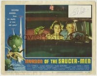 1y135 INVASION OF THE SAUCER MEN LC #6 '57 alien hand reaching over car seat, w/Gorshin signature!