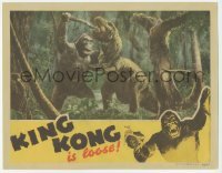 1y003 KING KONG LC R42 best special effects image of the giant ape fighting dinosaur in jungle!