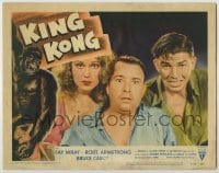 1y009 KING KONG LC #1 R56 best close up of terrified Fay Wray, Robert Armstrong & Bruce Cabot!