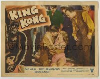 1y011 KING KONG LC #2 R56 Robert Armstrong looks at Bruce Cabot holding beautiful Fay Wray!