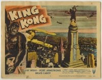 1y006 KING KONG LC #8 R56 classic image of giant ape on Empire State Building, great border art!