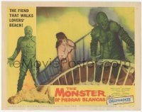1y166 MONSTER OF PIEDRAS BLANCAS LC #7 '59 great image of the beast on stairs with terrified girl!