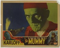 1y017 MUMMY LAMINATED LC #4 R51 incredible c/u of Boris Karloff before he becomes the monster, rare!