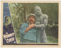 1y055 MUMMY'S CURSE LC '44 great image of bandaged monster Lon Chaney Jr. choking his victim!