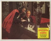 1y247 OLD DRACULA int'l LC #6 '75 great image of David Niven as Dracula in coffin, Vampira, rare!