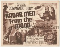 1y078 RADAR MEN FROM THE MOON TC '52 Commando Cody, wacky Republic sci-fi serial in 12 chapters!