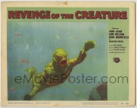 1y096 REVENGE OF THE CREATURE LC #4 '55 wonderful close up of the monster swimming underwater!