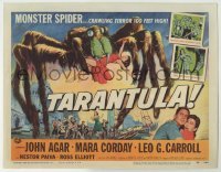 1y110 TARANTULA TC '55 Jack Arnold, Reynold Brown art of town running from 100 ft spider monster!
