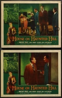1y173 HOUSE ON HAUNTED HILL 3 LCs '59 Vincent Price, Carol Ohmart, Alan Marshall, Elisha Cook Jr.