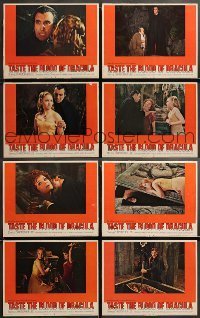 1y240 TASTE THE BLOOD OF DRACULA 8 LCs '70 great images of vampire Christopher Lee, Hammer horror!