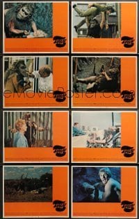 1y239 TROG 8 LCs '70 Joan Crawford, Michael Gough, wacky prehistoric monster, English horror!