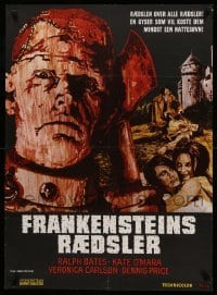 1z121 HORROR OF FRANKENSTEIN Danish '71 Hammer horror, c/u art of monster David Prowse with axe!