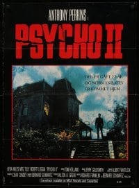 1z135 PSYCHO II Danish '83 Anthony Perkins as Norman Bates, cool creepy image of classic house!