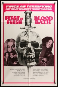 1z412 FEAST OF FLESH/BLOOD BATH 1sh '70s twice as terrifying double-bill!