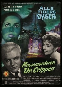 1z358 DR. CRIPPEN LIVES German '58 Dr. Crippen Lebt, art of Elisabeth Muller & Peter Van Eyck!